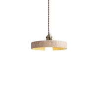 SIYANE Lámpara colgante de mármol moderna de mediados de siglo, lámpara de techo colgante de cobre y latón, luz de isla de piedra natural, lámpara antigua vintage para comedor, mesa, dormitorio, casa,