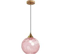 SIYANE Lámpara Colgante de Vidrio de Agua Rosa y Verde Ámbar, Iluminación Gris Humo Nórdico Grande para Dormitorio y Cocina
