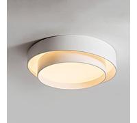 SIYANE Lámpara de techo LED moderna de montaje empotrado, blanco frío, cálido, 19 pulgadas, redonda contemporánea, de mediados de siglo, lámpara de techo moderna minimalista, lámpara de techo nórdica