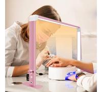 SIYANE WEISHIDAI Actualizado Lámpara De Escritorio LED Para Manicura, Cuadrada Lámpara De Mesa Para Uñas, Plegable Luz Lash Tech, Luz Para Tatuajes Para Extensiones De Pestañas (Color : Rose Pink)