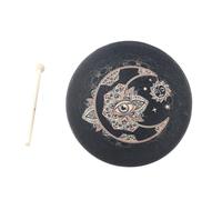 SIYANO Tambor chamán, tambor chamánico hecho a mano con baqueta, tambor siberiano de mano para adultos, herramienta de curación de sonido, regalo para los amantes de la música