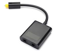 SiYear 1 en 2 hacia Fuera Cable de Divisor óptico Audio óptico de la Fibra de Toslink, Adaptador de Fibra óptica, convertidor de la Fibra (0.2M)