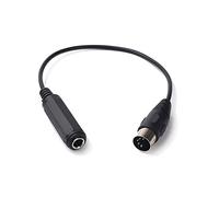 SiYear 6.35mm TRS Hembra a MIDI 5-pin macho Cable de audio estéreo, para salida de audio de micrófono, expansión de audio estéreo, teclado MIDI, piano