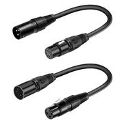 SiYear Cable de Audio XLR 3 a 5 Pines, Macho y Hembra, para Micrófono, DMX, Luz de Escenario (1 Juego/2 Unidades)