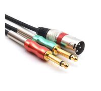 SiYear - Cable Divisor XLR de 3 Pines a Doble 6,35 mm y TS a XLR (10 Pies)