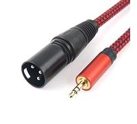 SiYear Conector mini 3,5 mm (1/8 pulgada) TRS a XLR macho smartphone a mesa de mezclas estéreo cable de micrófono no balanceado (10FT / 3 m)