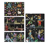 SiYear Papeles para rascar Tarjeta postal Rainbow Sketch, pintura para rascar Graffiti Regalo creativo para niños y adultos, tarjeta postal con sobre mini Arte y manualidades con 4 herramientas(16pcs)
