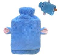 Siyecioa Bolsa de Agua Caliente, Con Térmica Suave de Peluche Funda, 2L Animales Hot Water Bottle, Extraíble y Lavable, Calentador Cama, Se Puede Utilizar Como Regalo e Invierno, Ancianos, Niñas