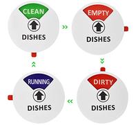 SIYINGSAERY Imán Para Lavavajillas, Doble Cara Indicador de Señal de Cocina, Indicador para Lavavajillas, 4 Letrero Lavavajillas Limpio, Sucio, Corriendo y Vacío en Ingles, Accesorios de Cocina