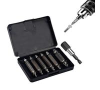 SIYINGSAERY Juego de 6 Extractores de Tornillos, Extractor de Tornillos Pequeño con Soporte Magnético para Puntas de tornillos, Juego de Extracción de Tornillos de HSS 4341