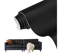 SIYINGSAERY Tela de Polipiel para Tapizar Sillas de 50 x 150 cm Polipiel Adhesiva para Tapizar Negro Parches de Reparación de Cuero Autoadhesivo para Sofá Muebles
