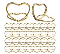 Siyrdxcbt 50 Marcasitios Boda de Corazón Doble Capa Dorado Soporte Fotos Asiento de Boda Seating Plan Boda Clips Corazón para Boda Fiesta Mesa Oficina Cumpleaños