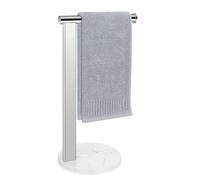 Siyzda Soporte para Toallas de Mano con Base de mármol Gruesa, toallero de Mano Independiente en Forma de L, Barra de Toalla de Acero Inoxidable SUS304 para baño, Cocina, tocador, Organizador de