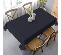 sizaCVC Mantel rectangular con estampado negro sólido para comedor, cocina, oficina, hotel, bodas