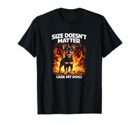 Size Doesn'T Matter Funny Dog Humor Miniatura Pinscher Camiseta