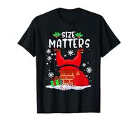 Size Matter Fat Santa Claus Chimney Funny Christmas Xmas Camiseta