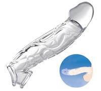 Size Matters Manga Del Pene Curvado Extensor Claro - 1 unidad, Transparente