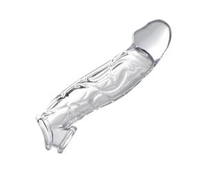 Size Matters Manga Del Pene Curvado Extensor Claro - 1 unidad, Transparente