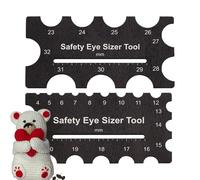 Sizer de de Seguridad genérico | Herramienta de medición de Madera 2 Piezas 4-32mm | Calibrador Accesorios de Punto | para Principiantes Creación de muñecas Artesanía Femenina