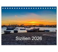 Sizilien 2026 (Tischkalender 2026 DIN A5 quer), CALVENDO Monatskalender: Landschaften im Süden Siziliens