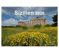 Sizilien 2026 (Wandkalender 2026 DIN A2 quer), CALVENDO Monatskalender: Landschaften, Dörfer und Städte, Küste und Meer auf Sizilien