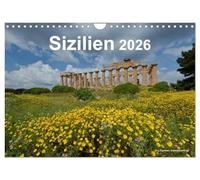 Sizilien 2026 (Wandkalender 2026 DIN A4 quer), CALVENDO Monatskalender: Landschaften, Dörfer und Städte, Küste und Meer auf Sizilien