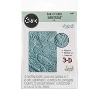Sizzix 3-D Textured Impressions Embossing Folder Tropical Leaves by Courtney Chilson, 662827 662827-Plantilla para Repujado, diseño de Hojas, Plástico de Polipropileno, Multicolor