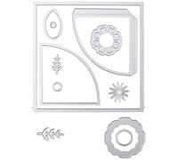 Sizzix 664883 Thinlits Troquel de papel bolsillo y flores de Eileen Hull 12 unidades