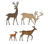 Sizzix 664968 Thinlits Darling Deer by Tim Holtz-Juego de Troqueles (4 Unidades) Cutting Dies, Material sintético, Querido Ciervo, Talla única
