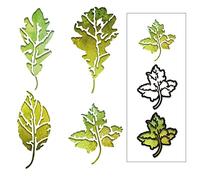 Sizzix 664970 Thinlits Tim Holtz-Juego de Troqueles (8 Unidades), diseño de Hojas Cutting Dies, Impresión de Hoja, Talla única