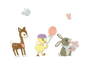 Sizzix 665070 Troquel Thinlits (5 unidades) diseño de animales de Jen Long
