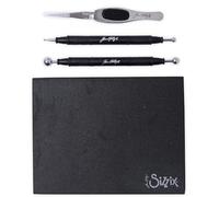Sizzix 665304-Kit de moldeado Tim Holtz-Juego de álbumes de recortes y tarjetas, color negro, Talla única
