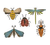 Sizzix 665364 - Set de Troqueles Thinlits (5 unidades), diseño de insectos funky