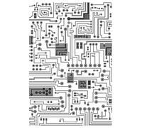 Sizzix 665372-Carpeta para Grabado en Relieve, diseño de Impresiones con Textura multinivel por Tim Holtz, Carpeta de Estampado plástico PP, Multicolor, Talla única