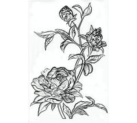 Sizzix 3-D Texture Fades Embossing Folder-Mini Roses by Tim Holtz, 665632 665632-Carpeta 3D, diseño pequeñas, Carpeta de Estampado plástico PP, Multicolor, Talla única