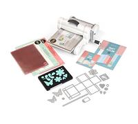 Sizzix Big Shot Plus Starter Kit, máquina de Corte y Repujado Manual con Troqueles Bigz L, Thinlits Y Framelits, Carpeta para Embossing y cartulina, tamaño A4 (21 cm), Multicolor, Única