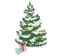 Sizzix Die Set 8PK-Layered Christmas Tree, 664712 Thinlits-Juego de Troqueles (8 Unidades), diseño de árbol de Navidad en Capas, Multicolor, Talla única