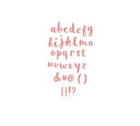 SIZZIX Die Thinlits Set 35 piezas Alfabeto letras minúsculas efecto pincel de Debbi Potter