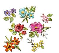 Sizzix Dies by Pkg-Brushstroke Flowers Mini Juego de Troqueles Thinlits 666284 con diseño de Pinceladas en Miniatura, Paquete de 14 Unidades, de Tim Holtz, Multi-Colour, One Size