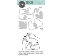 Sizzix Framelits Die Set 7PK con sellos Big Hugs de Olivia Rose, 665831