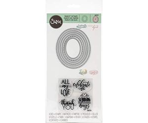 Sizzix Framelits - Juego de plantillas de troquelado (6 unidades), diseño ovalado, multicolor
