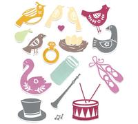 Sizzix Framelits - Juego de troqueles (12 días de Navidad), diseño de Catherine Pooler, color plateado