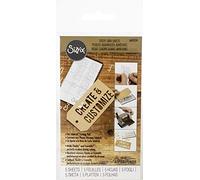 Sizzix - Hojas adhesivas para cuadrícula (5 unidades, inspiradas por Tim Holtz-2.5 pulgadas x 4.5 pulgadas