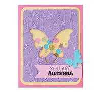 Sizzix Impresslits 665200 - Carpeta para estampado de mariposas de Jen Long