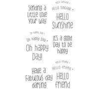 Sizzix Juego de sellos de goma transparente, paquete de 12, juego Sending a Little Love