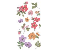 Sizzix Juego de sellos de goma transparente, paquete de 13, Wildflower Botanicals
