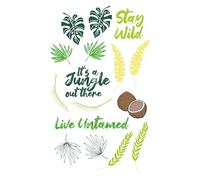 Sizzix Juego de sellos transparentes, paquete de 18 - Stay Wild de Catherine Pooler