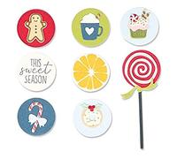 Sizzix Juego de Troqueles Framelits 11 Unidades con Sellos de Postre de Olivia Rose, 665471, Multicolor, One Size