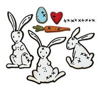 Sizzix Juego de Troqueles Thinlits, Paquete de 15 Unidades, Bunny Stitch de Tim Holtz, 666293, Multi-Colour, One Size