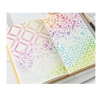 Sizzix Plantillas en capas, fondos de Willow Wolfe, 4 plantillas reutilizables